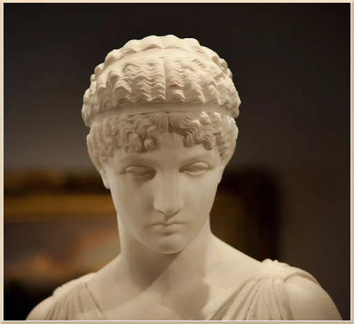 [I-014.1] - Hard Times- Greek Statue of a Woman Enduring Hardship